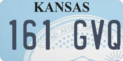 KS license plate 161GVQ