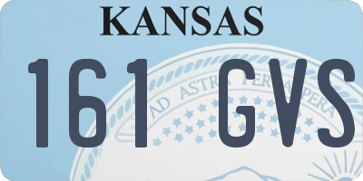 KS license plate 161GVS