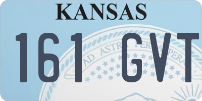 KS license plate 161GVT