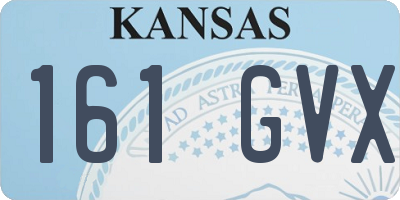 KS license plate 161GVX