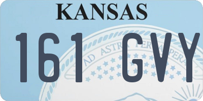 KS license plate 161GVY