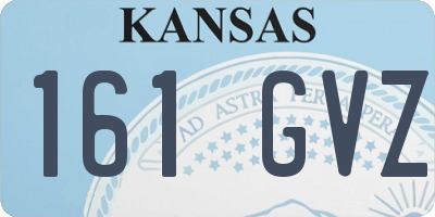 KS license plate 161GVZ