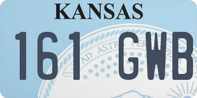 KS license plate 161GWB