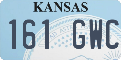 KS license plate 161GWC