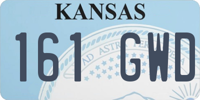 KS license plate 161GWD