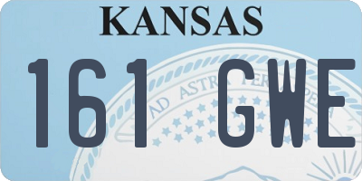 KS license plate 161GWE