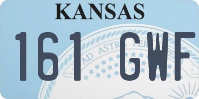 KS license plate 161GWF