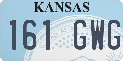 KS license plate 161GWG