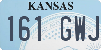 KS license plate 161GWJ