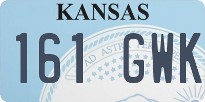 KS license plate 161GWK
