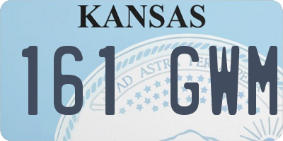 KS license plate 161GWM