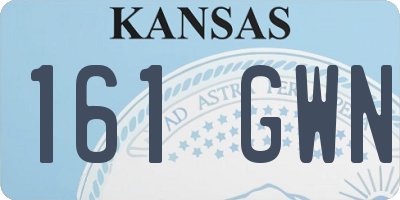 KS license plate 161GWN