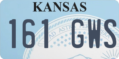 KS license plate 161GWS