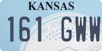 KS license plate 161GWW