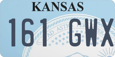 KS license plate 161GWX