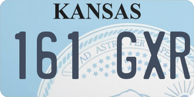 KS license plate 161GXR