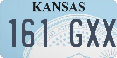 KS license plate 161GXX