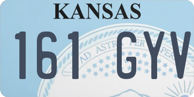 KS license plate 161GYV