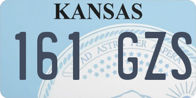 KS license plate 161GZS