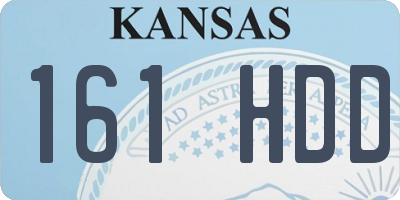 KS license plate 161HDD