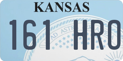 KS license plate 161HRO
