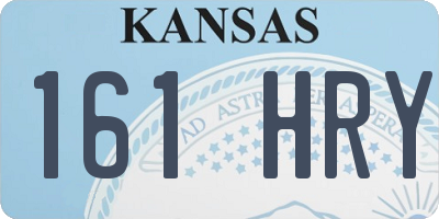 KS license plate 161HRY