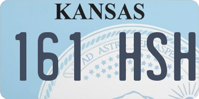 KS license plate 161HSH