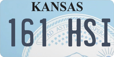 KS license plate 161HSI
