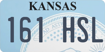 KS license plate 161HSL