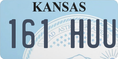 KS license plate 161HUU
