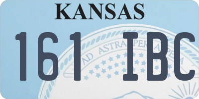 KS license plate 161IBC
