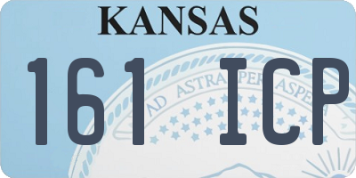 KS license plate 161ICP