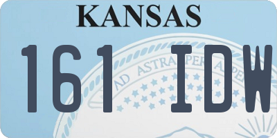 KS license plate 161IDW