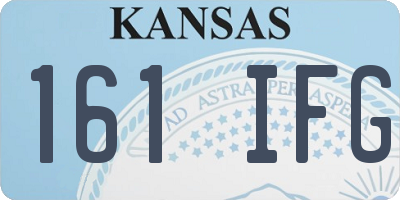 KS license plate 161IFG