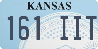 KS license plate 161IIT