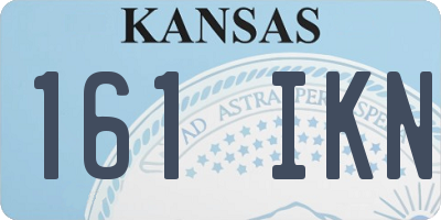 KS license plate 161IKN