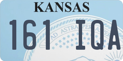 KS license plate 161IQA