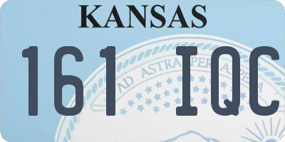 KS license plate 161IQC