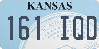 KS license plate 161IQD