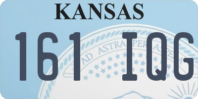 KS license plate 161IQG