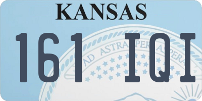 KS license plate 161IQI