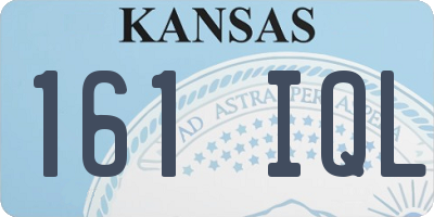 KS license plate 161IQL