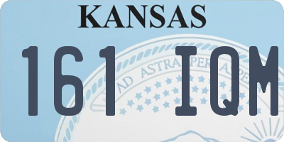 KS license plate 161IQM