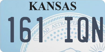 KS license plate 161IQN
