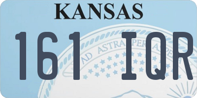 KS license plate 161IQR