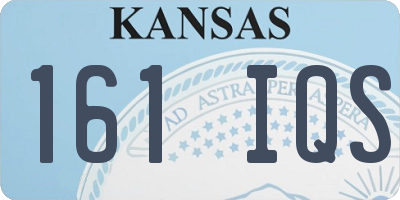 KS license plate 161IQS