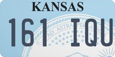 KS license plate 161IQU