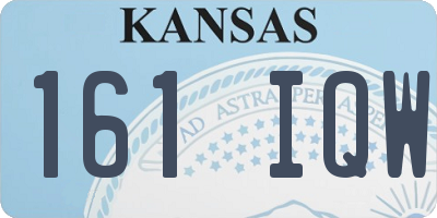KS license plate 161IQW