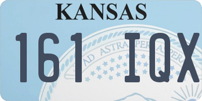 KS license plate 161IQX