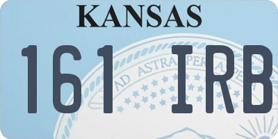 KS license plate 161IRB